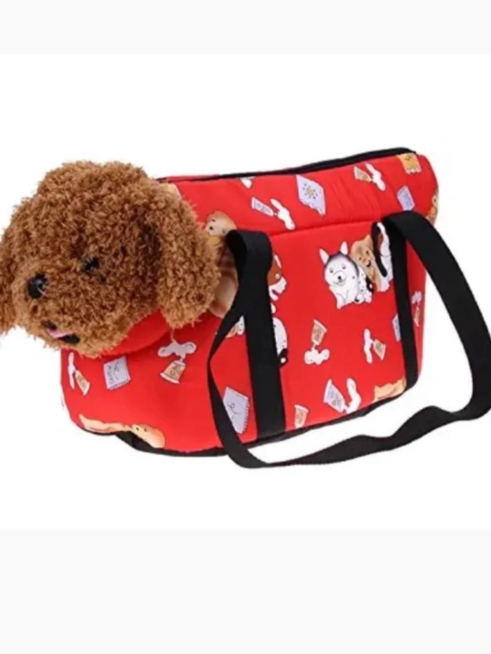 Portable Small Dog or Cat Bag Carrier + Red harness